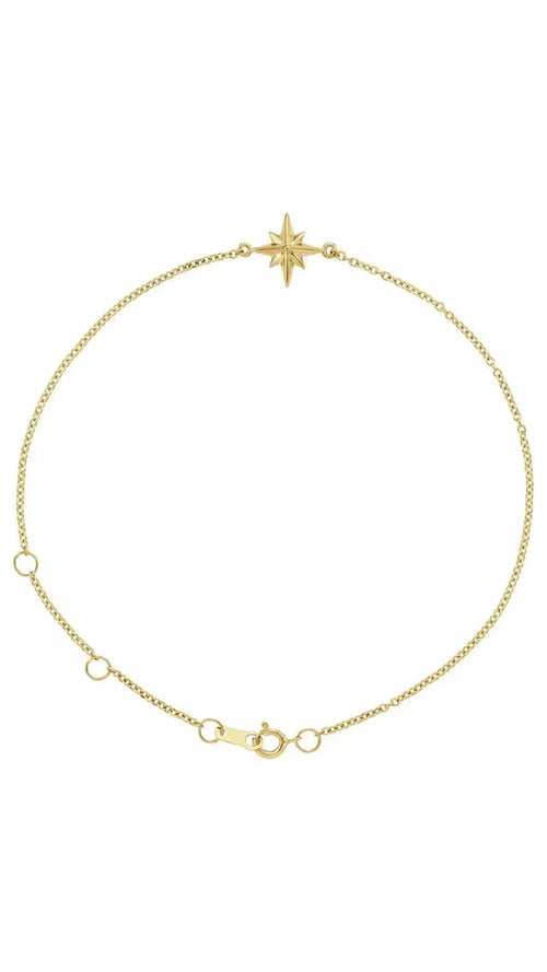 14K Yellow Star Bracelet