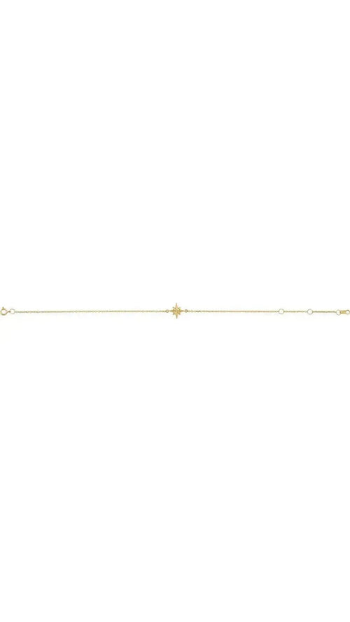 14K Yellow Star Bracelet