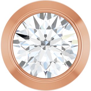 14K Rose 1/10 CT Natural Diamond Slide Pendant