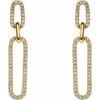 14K Yellow 1/3 CTW Natural Diamond Link Earrings