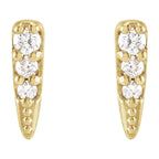 14K Yellow .07 CTW Natural Diamond Spike Earrings
