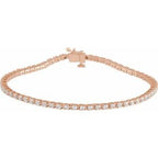 14K Rose 2 CTW Natural Diamond Line 7 1/4" Bracelet