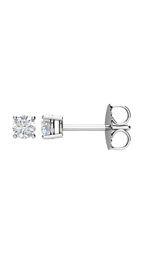 14K White 1/4 CTW Natural Diamond Earrings