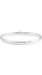 14K White Baby Bangle Bracelet