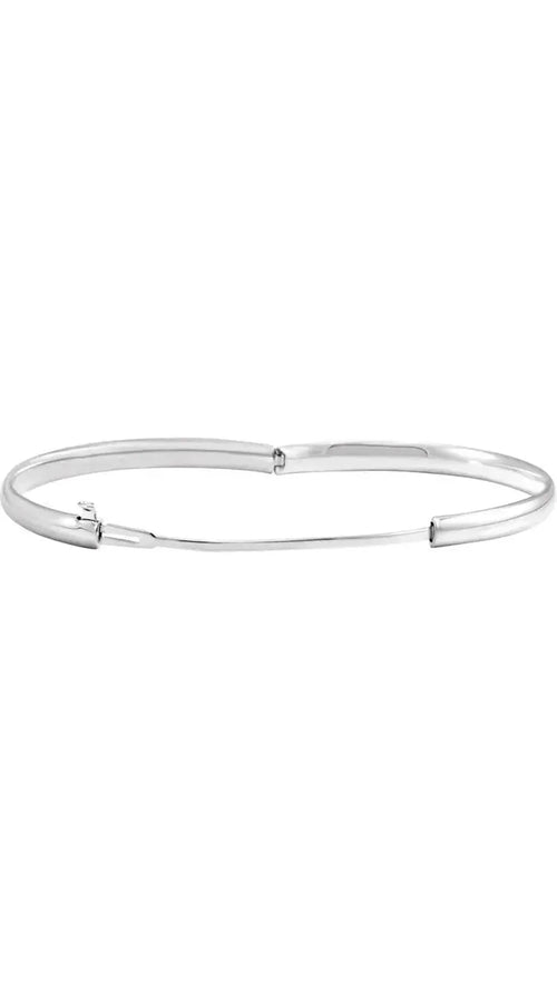 14K White Baby Bangle Bracelet