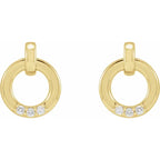 14K Yellow .08 CTW Natural Diamond Circle Earrings