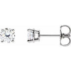 14K White 4.5 mm Stuller Lab-Grown Moissanite Stud Earrings