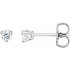 14K White 1/5 CTW Natural Diamond Friction Post Earrings