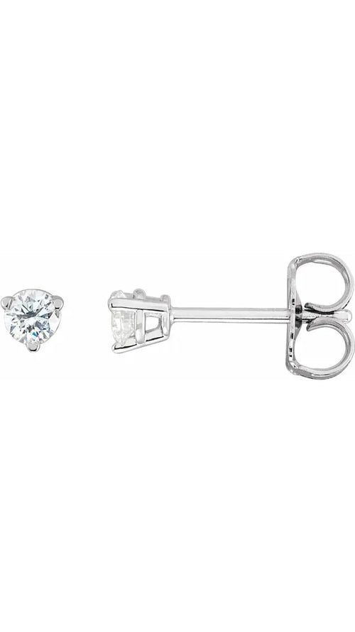 14K White 1/5 CTW Natural Diamond Friction Post Earrings