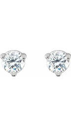 14K White 1/5 CTW Natural Diamond Friction Post Earrings