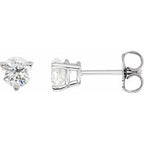 14K White 3/4 CTW Natural Diamond Earrings