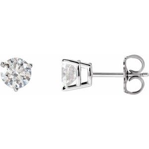 14K White 1 CTW Natural Diamond Earrings