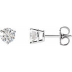 14K White 1 CTW Lab-Grown Diamond Earrings