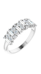 Platinum 5/8 CTW Natural Diamond Anniversary Band