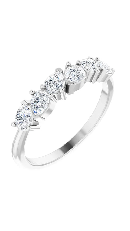 14K White 7/8 CTW Lab-Grown Diamond Anniversary Band