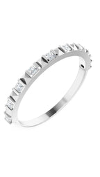Platinum 1/5 CTW Natural Diamond Anniversary Band
