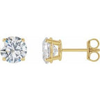 14K Yellow 2 CTW Lab-Grown Diamond Stud Earrings