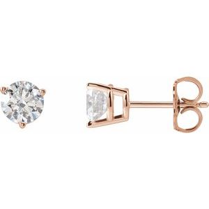 14K Rose 1 CTW Lab-Grown Diamond Earrings