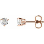 14K Rose 1/2 CTW Lab-Grown Diamond Earrings