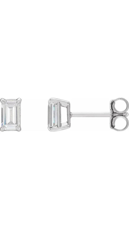 14K White 3/4 CTW Lab-Grown Diamond Earrings