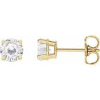 14K Yellow 5 mm Stuller Lab-Grown Moissanite Stud Earrings