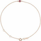 14K Rose Natural Pink Tourmaline 6 1/2-7 1/2" Bracelet
