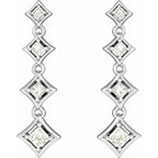 14K White Gold 3/4 CTW Natural Diamond Journey Earrings
