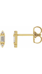 14K Yellow 1/10 CTW Natural Diamond Earrings