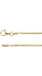 18K Yellow Vermeil Diamond-Cut Rope 18" Chain