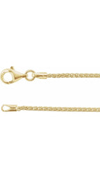 18K Yellow Vermeil 1.5 mm Wheat 18" Chain