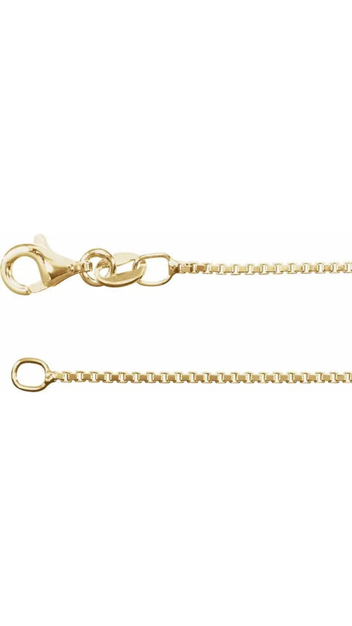 18K Yellow Vermeil Diamond-Cut Box 18" Chain