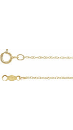18K Yellow .85 mm Rope 18" Chain