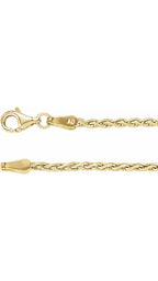 18K Yellow 1.9 mm Wheat 18" Chain