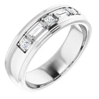 14K White 1/4 CTW Lab-Grown Diamond Mens Ring