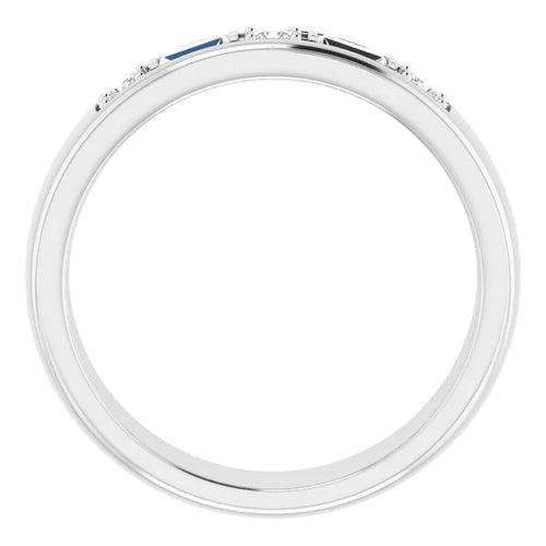 14K White 1/4 CTW Lab-Grown Diamond Mens Ring