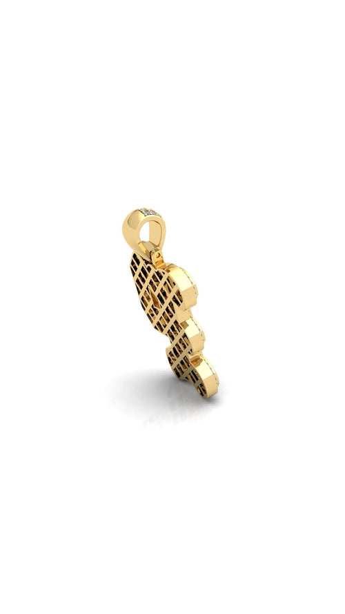 Gold Initial Pendant with Necklace
