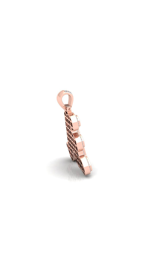Rose Gold Initial Pendant with Necklace