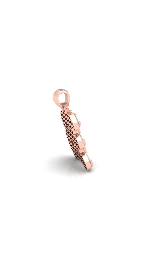 Rose Gold Initial Pendant with Necklace
