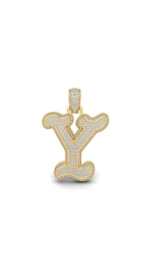 Gold Initial Pendant with Necklace