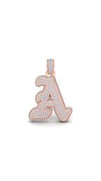 Rose Gold Initial Pendant with Necklace