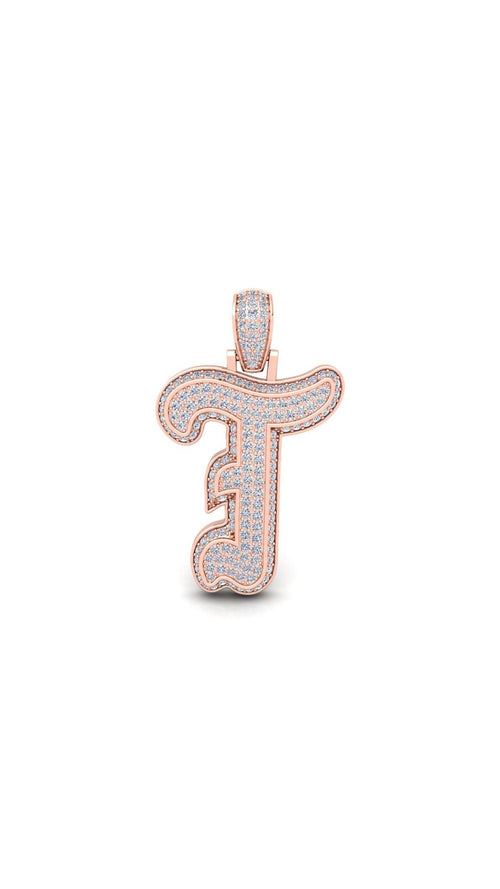 Rose Gold Initial Pendant with Necklace