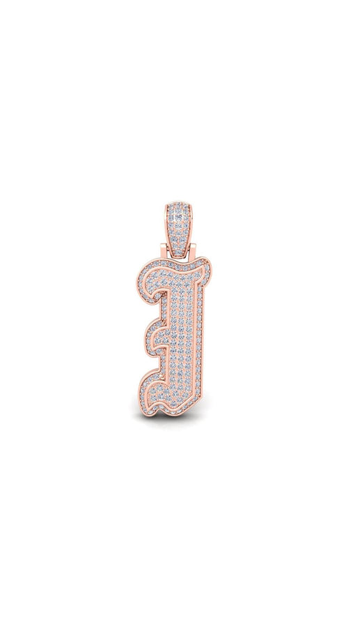 Rose Gold Initial Pendant with Necklace