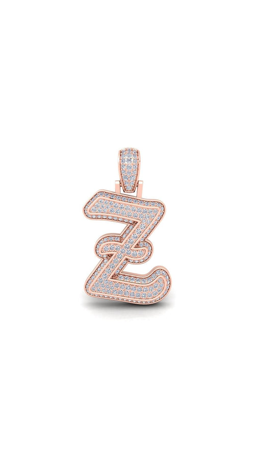 Rose Gold Initial Pendant with Necklace
