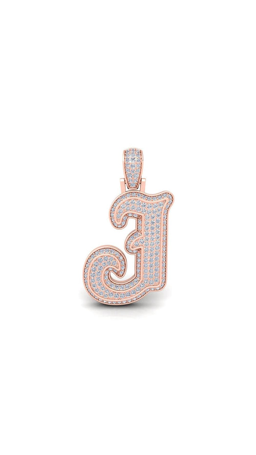 Rose Gold Initial Pendant with Necklace