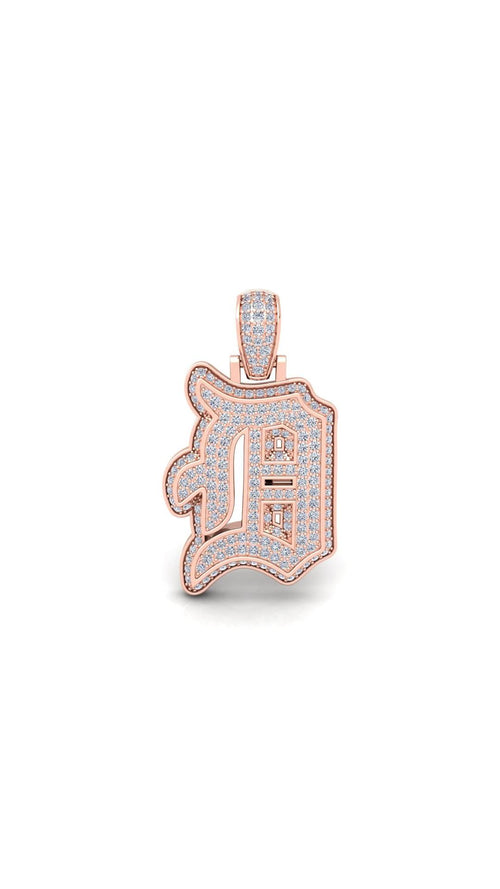 Rose Gold Initial Pendant with Necklace