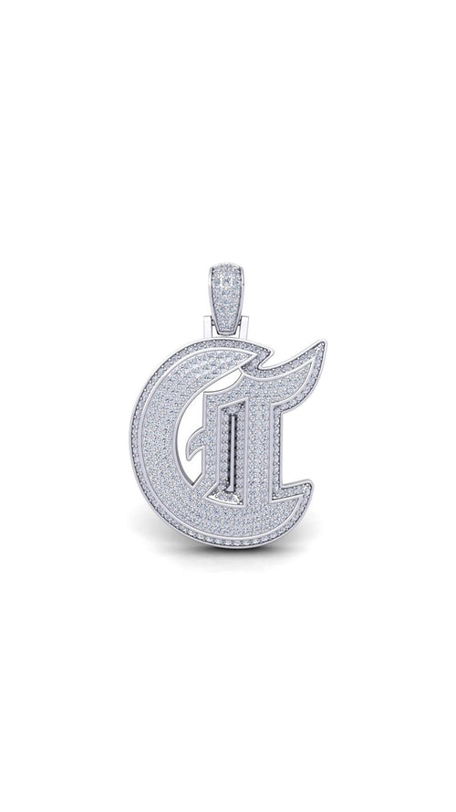 Silver Initial Pendant with Necklace