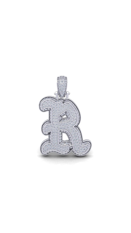 Silver Initial Pendant with Necklace