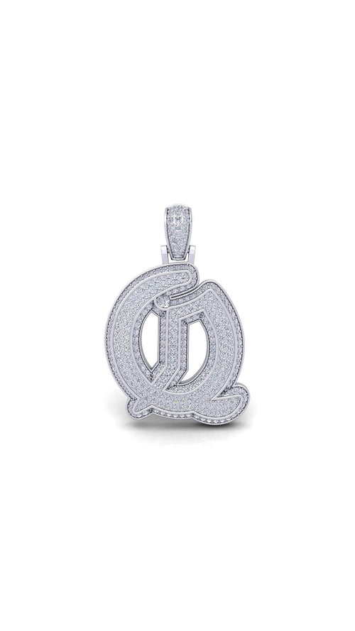 Silver Initial Pendant with Necklace