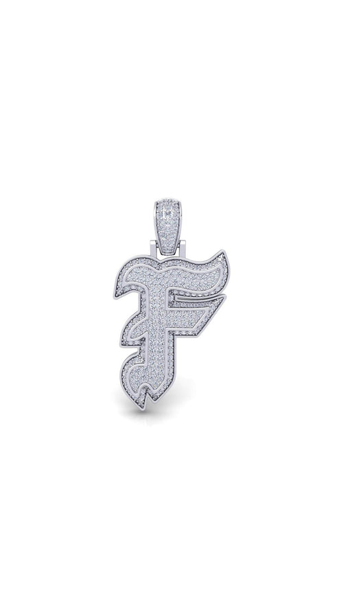 Silver Initial Pendant with Necklace