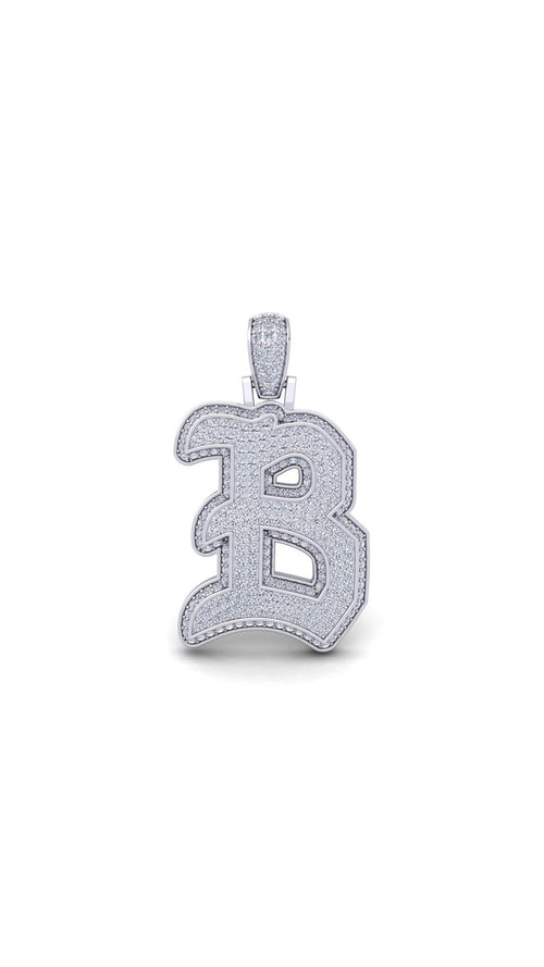Silver Initial Pendant with Necklace